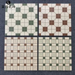 Retro Hong Kong-Style Floral Tiles 300X300 Non-Slip Floor Tiles for Restaurants, Ice Rooms, Game Rooms, Imitation Mosaic Tiles for Milk Tea Shops