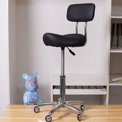 Master Chair for Barber Shop, Hairdressing Stool, Hairdressing Chair with Backrest, Adjustable Saddle Chair