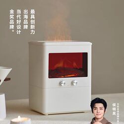 Olayks Instant Humidifier for Home Use, Quiet for Bedroom, Small Size for Pregnant Women and Babies, Air Purifier for Living Room, Large Mist Output, Flame Effect