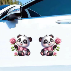 Car Stickers to Cover Scratches, Cute Panda Decoration, Cartoon Car Body and Door Personalized Creative Three-Dimensional Stickers