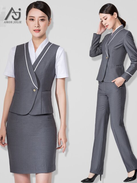 Stewardess work service women's China Southern Airlines Uniform Professional Set Beauty Hotel Property High -end Autumn
