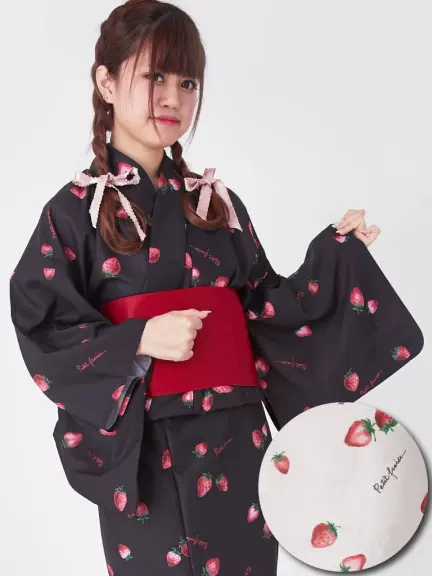 Ank Rouge Fancystrawberry浴衣set 草莓浴衣set Ank Rouge Fancystrawberry浴衣set 草莓浴衣set