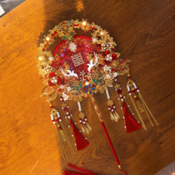 Round Fan for Bride, Double-Sided High-Quality Material Kit, DIY Handmade Finished Product, Traditional Style Xiuhe Wedding Fan, Gift for Newlyweds