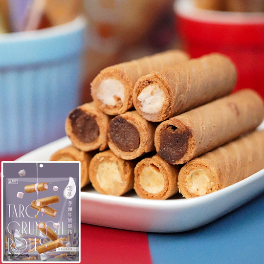 Sheng Xiangzhen Taro Milk Crispy Rolls - 140g Snack Bag