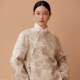 Ruyi Lianyun full wool double-sided wool coat for women new Chinese style printed buckle short coat