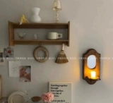 Ретро настенный декор из натурального дерева, кофейное зеркало, реквизит, французский стиль