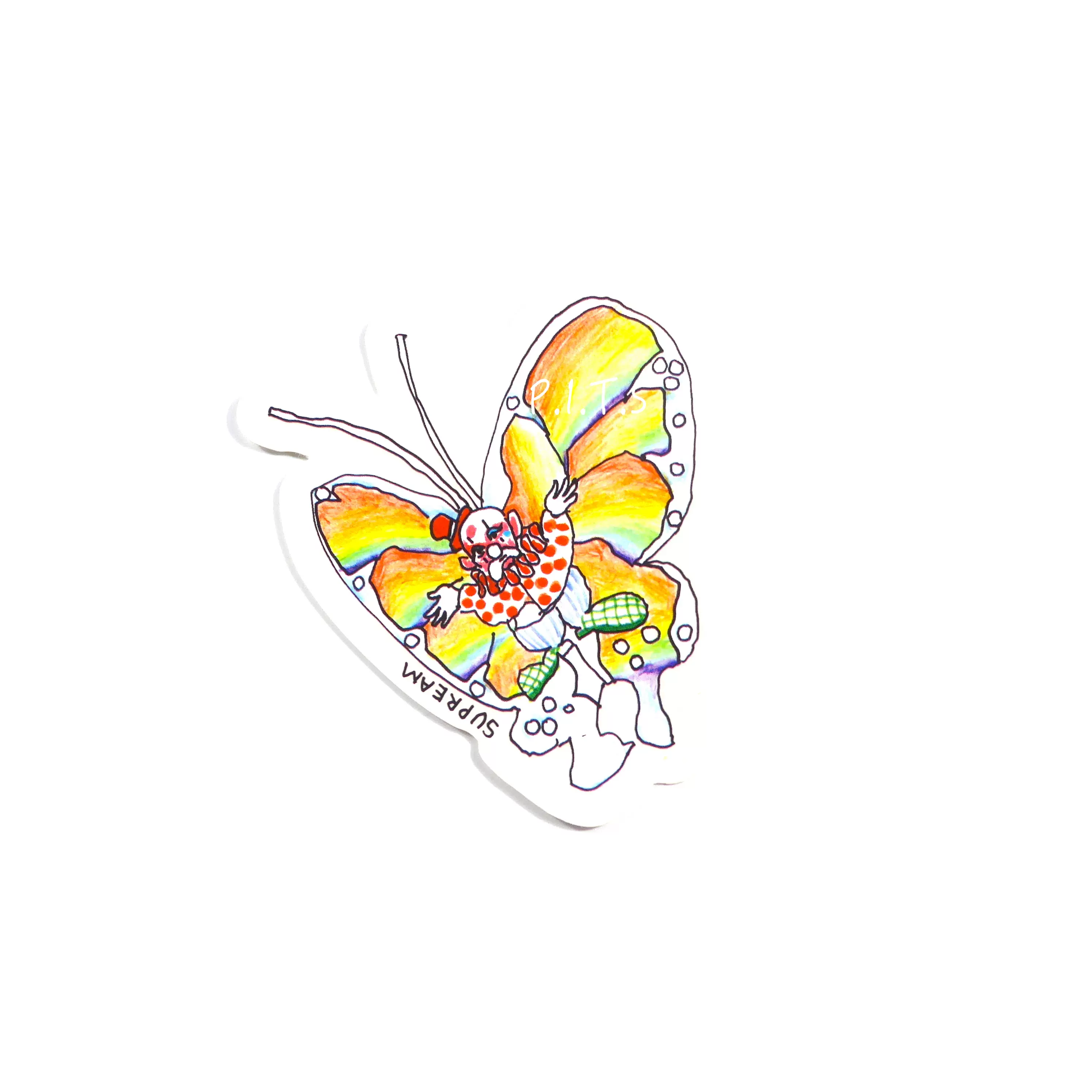 Supreme 16SS Gonz Butterfly Sticker 蝴蝶藝術家貼紙-Taobao