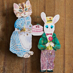 Japanese Matsuo Mieko/Natalie Hand-Painted Cat-Shaped Ornaments Home Decoration Wall Clock Desktop Ornaments