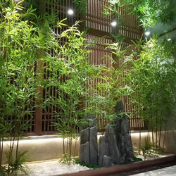 Simulated bamboo shopping mall outdoor plants artificial landscape indoor partition decoration fake bamboo bionic screen fence ornaments
