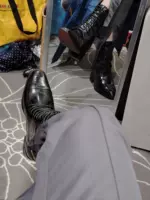 末日小豆子增高皮鞋红底尖头英伦风马丁靴2025春季新款