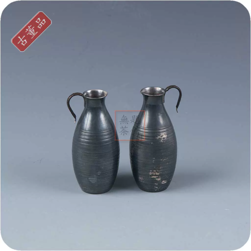 五世 秦 蔵六 造 純錫 剣木瓜 茶托 煎茶道具