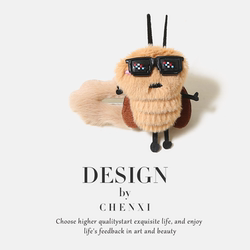 Plush Cute and Quirky Cockroach Animal Hair Clip, Sweet Girl Bangs and Side Hair Bb Clip, Versatile Hair Accessory for Students
