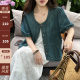 NAZ's large size summer new puff sleeve fat mm Hong Kong style age-reducing loose denim jacket