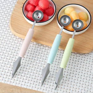 
Fruit baller, watermelon ball scoop, platter, fruit cutter tool, stainless steel carving knife, ice cream watermelon spoon
