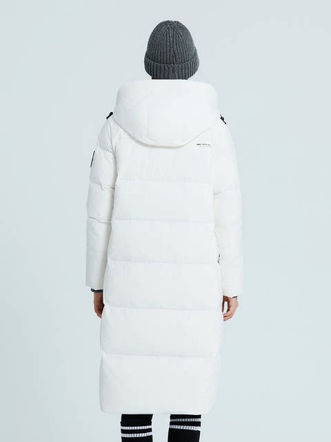 Joao 90 Goosedo Lady -knee long down jacket hooded and leisure, thick warm high charging down down jacket
