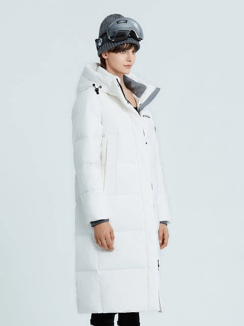 Joao 90 Goosedo Lady -knee long down jacket hooded and leisure, thick warm high charging down down jacket
