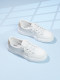 ZhuoSini white shoes for women's hot spring and summer 2025 new versatile casual flat sole soft sole shoes for women
