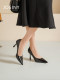 Zhuosini professional high heels women's 2025 spring new style stilettoe work shoes pointed toe civil servant black single shoes
