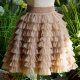 Pure beautiful with puffy skirt autumn and winter hair lining warm mesh skirt sweet retro short cake skirt