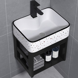 Small Apartment Wall-Mounted Washbasin Cabinet Combination Ceramic Washbasin Bathroom Waterproof Simple Wall-Mounted Basin Wash Basin