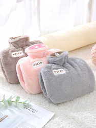 Water-Filled Cute Plush Explosion-Proof Hot Water Bottle for Female Students, Hot Compress, Belly Warmer, Hot Water Bag, Warm Treasure, Warm Uterus, Hand Warmer