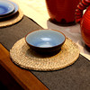 Japanese-style simple straw woven pastoral placemat coaster heat insulation pad tea set pad hand-woven pot mat bowl mat round placemat