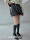 1313 slim gray fluffy flower bud short skirt for summer women's slim drawstring sports elastic skirt
