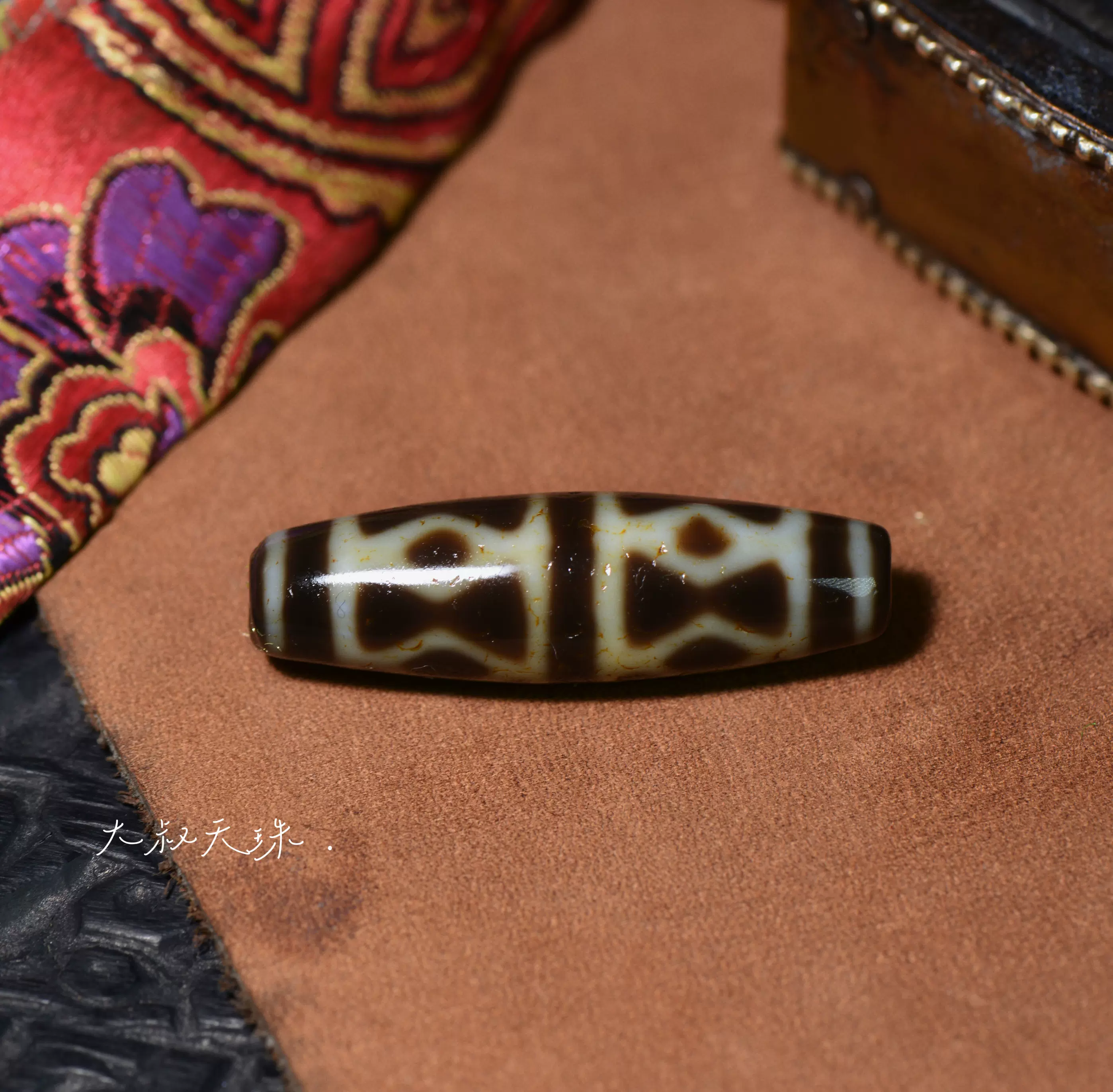 大叔天珠～精品高油金刚八眼金刚杵天珠项链手串吊坠挂件锁骨至纯