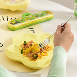 Portable Dopamine Cutlery Box, Household Style Dining Utensils, Student Stainless Steel Chopsticks and Spoon Set, Chopsticks and Spoon Storage Box