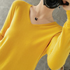Off-season Clearance Autumn And Winter New Cashmere Sweater Women's V-neck Short Pullover Loose Solid Color Long-sleeved Knitted Bottoming Shirt | Sheep
