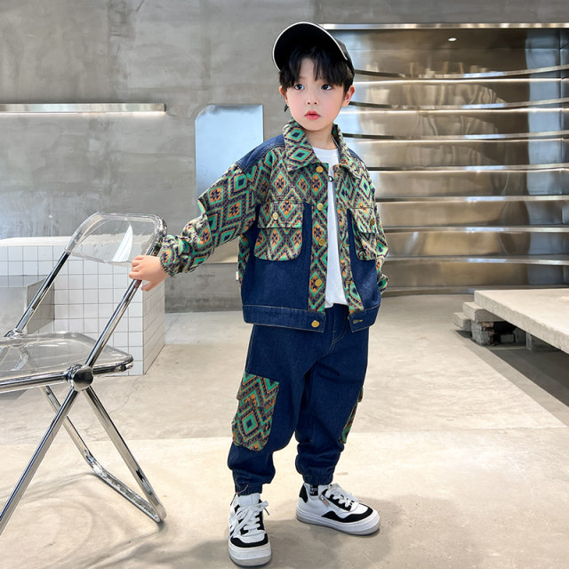 British nextmusic boys autumn and spring clothing set 2023 new handsome ...