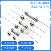 Ống cầu chì gốm 5 * 20MM Cầu chì 250V 3.15A4A6.3A8A10A15A20A có dây pin