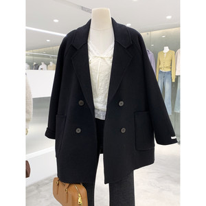 
Korean style high-end double-sided cashmere coat, this year’s popular commuter coat, stylish autumn and winter warm mid-length cardigan