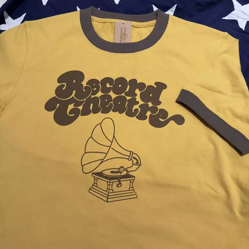 美式复古vtg风格respect曾经的经典唱片店滚边T恤男女款情侣