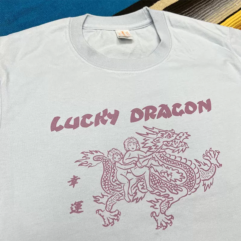 Y2K 亞文化ins澀谷復古風格泫雅中古風嬰兒藍男女款情侶T恤