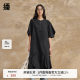 Bobo puff sleeve black dress with women's shopping mall same loose elegant chic fashion long skirt BDR2LD0813

