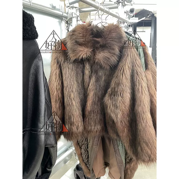 日本代购LEINWANDE Vegan Fur Jacket 环保皮草保暖外套女-Taobao