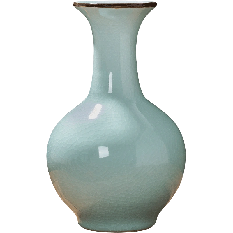 中国景徳鎮製 染付風景山水花瓶 青花釉裏紅花瓶 在銘共箱有-