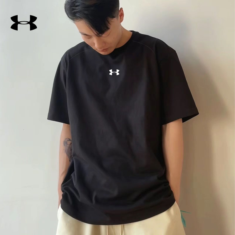 Under Armour мужская футболка с короткими рукавами летняя беговая спортивная фитнес быстросохнущая одежда антибактериальный ледяной шелк большого разм