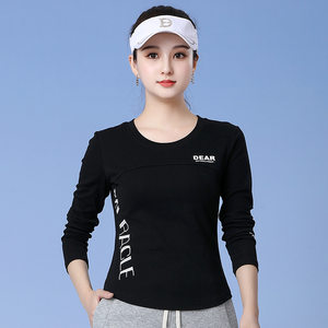 
Spring and autumn new square dance clothing long-sleeved tops sports dancing running casual slimming breathable fitness clothes for women