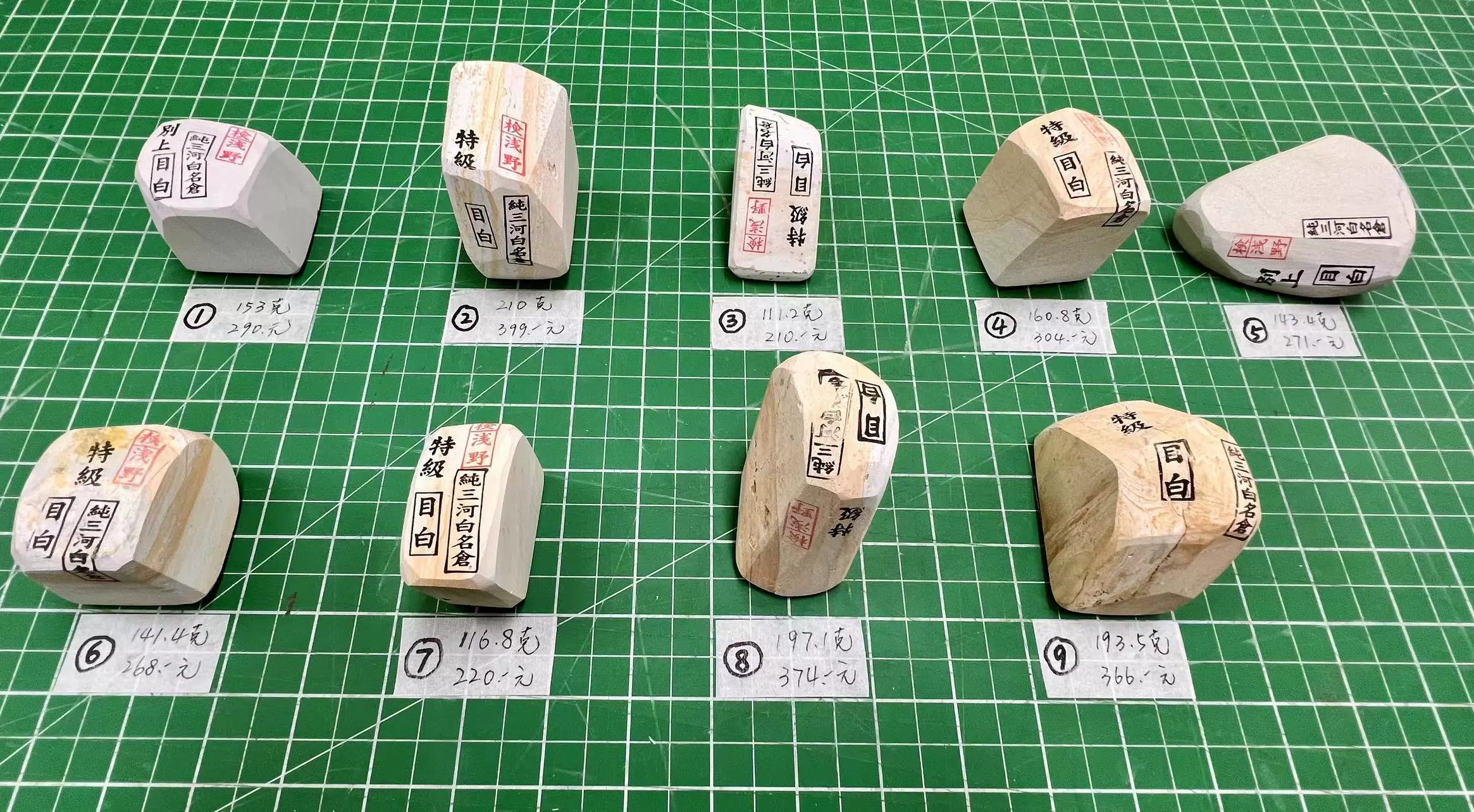 三河白名倉砥，縞ボタン，1405ｇ，24型，日本天然砥石-Taobao