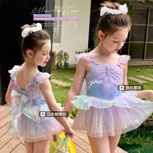 
Gardenia's Growth Notes Children's Wear Girls' Mermaid One-piece Swimsuit 2026 Summer Children's Baby Anti-Exposed Swimsuit
