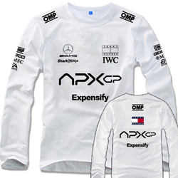 F1 Racing Movie Racer Apxgp Racing Suit Casual T-Shirt Pure Cotton Long-Sleeved T-Shirt Training Team Uniform