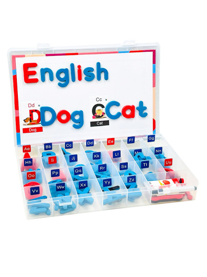 磁石英語アルファベットタイル - 26文字セット - 教育玩具