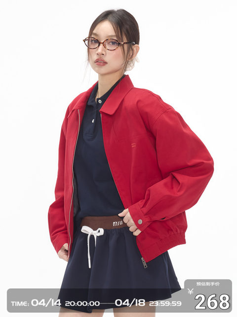 CODICE 25SS Red Harrington Jacket Spring Basic Commuter for Men and ...