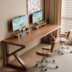 Solid Wood K-Shaped Computer Desk, Home Desk, Double Gaming Desk, Bedroom Study Desk, Office Desk, Workbench Table