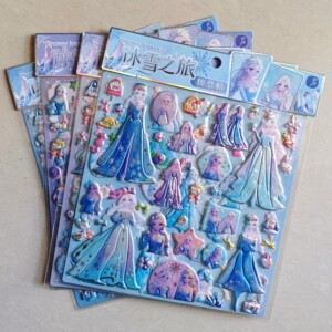 
Chuge Frozen Princess Large Dressing Sticker Girl Changing Clothes Cartoon Elsa 3D Three-dimensional Sticker for Children