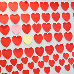 Medium-Sized Heart-Shaped Sticky Notes, Peach Heart Sticky Notes, Colorful Red Heart Memo Notes, Wedding Scene Decoration