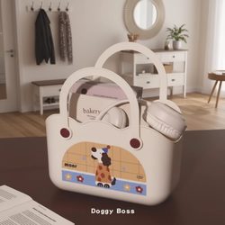 Cute and Fun Portable Basket, Thickened with New Materials, Large Capacity for Outdoor Picnics and Home Use, Creative Storage Outdoor Picnic Basket Storage Basket