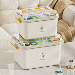 Large-Capacity Household Medicine Box, Medicine Storage Box, Multi-Layer First Aid Box, Small Medicine Box, Family Portable Medicine Box, Plastic